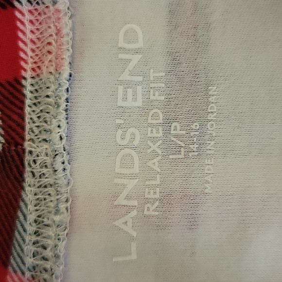 LANDS' END RED PLAID PULLOVER.....LARGE - Picture 8 of 10
